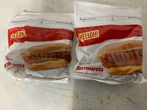 L. 2x Yelloh Fully Cooked Bratwursts