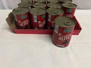 12x Tuscan Garden Large Black Olives-Pitted