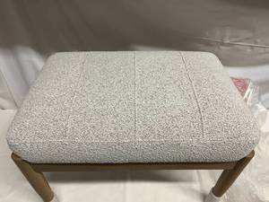 MM. Hearth & Home Wool & Boulce Ottoman-New in Box