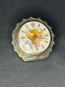 lot 40 image: VINTAGE BARBIE WESTERN GERMANY WINDUP ALARM CLOCK 1964