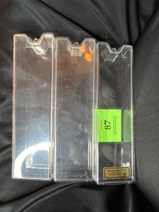 lot 87 image: LOT OF 3 CLEAR DOLL CASES