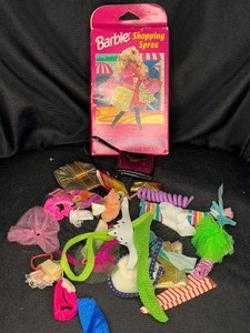 lot 156 image: LOT OF BARBIE CLOTHING ITEMS AND BARBIE CARD GAME