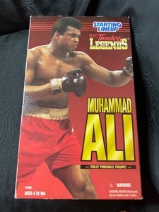 lot 294 image: STARTING LINEUP 97 TIMELESS LEGENDS MUHAMMAD ALI DOLL NEW IN PACKAGE