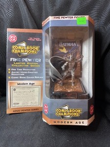 lot 298 image: FINE PEWTER BATMAN FIGURE NEW IN PACKAGE 1997