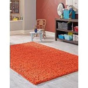 Unique Loom Solid Shag Tiger Orange 4 ft. x 6 ft. Area Rug  Customer Returns See Pictures