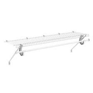 Lot of ClosetMaid SuperSlide 48 in. W x 12 in. D White Steel Wire Closet Shelf with Closet Rod Customer Returns See Pictures