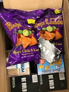 lot 33 image: ASSORTED FOOD BOX, ITEMS ARE PAST THE BEST BUY DATE.