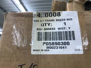 lot 44 image: 3 BOXES TF BED FRAME RAILS