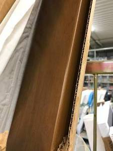 lot 46 image: TWINFULL SIZE BED FRAME, HOOK ON WOOD GRAIN