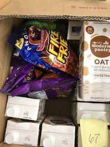lot 67 image: ASSORTED FOOD BOX, PAST THE BEST BY DATE