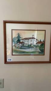 lot 38 image: Two Framed Vintage Watercolor Paintings