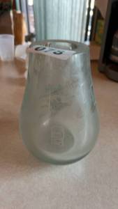 lot 78 image: Vintage Etched Glass Vase with Landscape Design