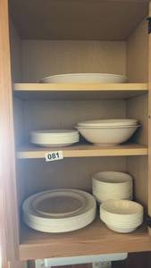 lot 81 image: Set of Various White Dinnerware and Flatware Collection