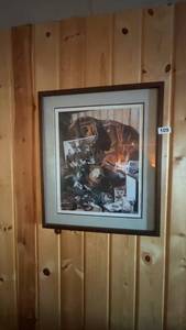 lot 109 image: Framed Artwork by Dietz featuring Vintage Memorabilia