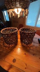 lot 115 image: Pair of Woven Storage Baskets