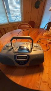 lot 119 image: JVC CD Boom Box with Remote Control - Portable Music Player