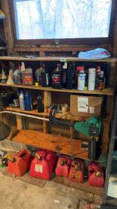 lot 183 image: Weed Eater TE 400 with Gas Cans and Assorted Maintenance Supplies