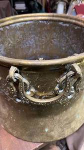 lot 265 image: Antique Copper Bucket with Decorative Handles