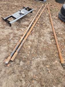 lot 14 image: Set of 3 Well Drillers Pipes - One Thread Damaged - Each about 112 Long