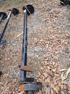 lot 38 image: One Dexter 672F10U6EZ Trailer Axle with Capacity of 5700 lbs, Hub Face93.5, Outside Brackets72