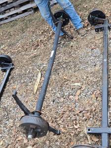 lot 40 image: One Dexter Axle HB370S Trailer Axle with 3500 lbs Capacity with Springs, Hub Face84, Outside Brackets70