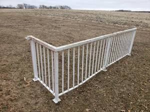 lot 110 image: Used White Light Metal Safety Guard Rail - 124 Long