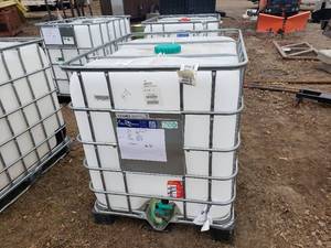 lot 112 image: Empty Bulk 250 Gallon IBC Tote Formerly Contained Canola Oil
