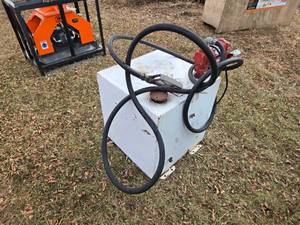 lot 502 image: Used 24x24x24 Fuel Tank with 15 GPM Pump