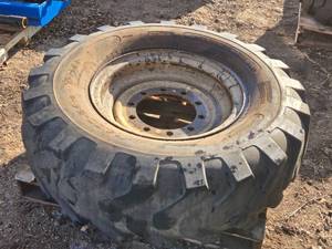 lot 143 image: Used 10 Bolt Tire and Wheel for Telehandler 14.00-24 TG-09