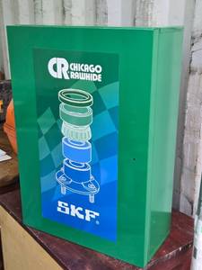 lot 157 image: New Chicago Rawhide SKF Bearings Metal Tool or Parts Cabinet with Multiple Shelves