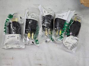 lot 172 image: Set of 5 Bryant NEMA 5-15P Electrical Plug Adapters