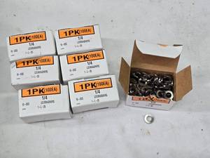 lot 184 image: Lot of 14 Stainless Steel Lock Washers - Set of 7 Packs of 100