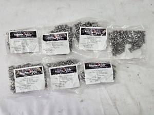 lot 186 image: Lot of Approx. 700 Stainless Steel Button Head Screws - Socket Screw M4x12 (12 mm Length) - 7 Bags of 100