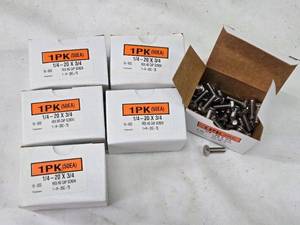 lot 198 image: 6 Boxes of 50 Hex Head Cap Screws 14-20 x 34 - Stainless Steel