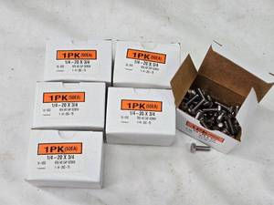 lot 202 image: 6 Boxes of 50 Hex Head Cap Screws 14-20 x 34 - Stainless Steel