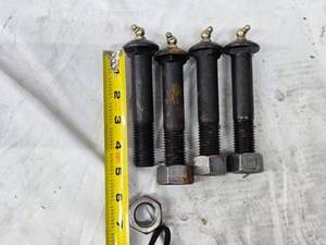 lot 244 image: Set of 4 Heavy-Duty Equalizer Bolts with Lock Nuts and Grease Zerk