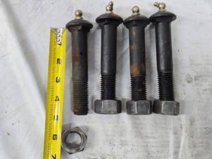 lot 246 image: Set of 4 Heavy-Duty Equalizer Bolts with Lock Nuts and Grease Zerk