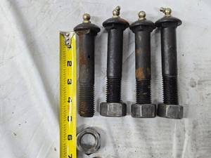 lot 249 image: Set of 4 Heavy-Duty Equalizer Bolts with Lock Nuts and Grease Zerk