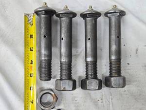 lot 250 image: Set of 4 Heavy-Duty Equalizer Bolts with Lock Nuts and Grease Zerk