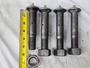 lot 252 image: Set of 4 Heavy-Duty Equalizer Bolts with Lock Nuts and Grease Zerk