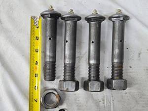 lot 254 image: Set of 4 Heavy-Duty Equalizer Bolts with Lock Nuts and Grease Zerk