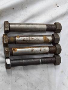 lot 257 image: Set of 4 Trailer Axle Spring Shackle Bolts with Lock Nuts (58 x 4-12)