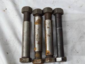 lot 258 image: Set of 4 Trailer Axle Spring Shackle Bolts with Lock Nuts (58 x 4-12)