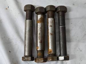 lot 259 image: Set of 4 Trailer Axle Spring Shackle Bolts with Lock Nuts (58 x 4-12)
