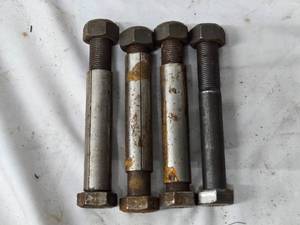 lot 261 image: Set of 4 Trailer Axle Spring Shackle Bolts with Lock Nuts (58 x 4-12)