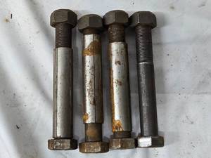 lot 262 image: Set of 4 Trailer Axle Spring Shackle Bolts with Lock Nuts (58 x 4-12)