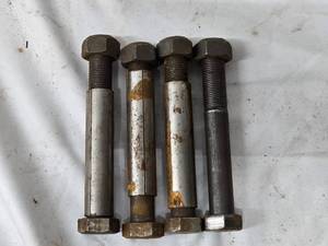 lot 263 image: Set of 4 Trailer Axle Spring Shackle Bolts with Lock Nuts (58 x 4-12)