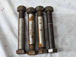 lot 264 image: Set of 4 Trailer Axle Spring Shackle Bolts with Lock Nuts (58 x 4-12)