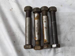 lot 265 image: Set of 4 Trailer Axle Spring Shackle Bolts with Lock Nuts (58 x 4-12)
