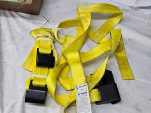 lot 268 image: Car Dollie Straps - Boxer Tire Holder Tie Down Straps - 2 Width - 5000 lbs WLL - Set of 2